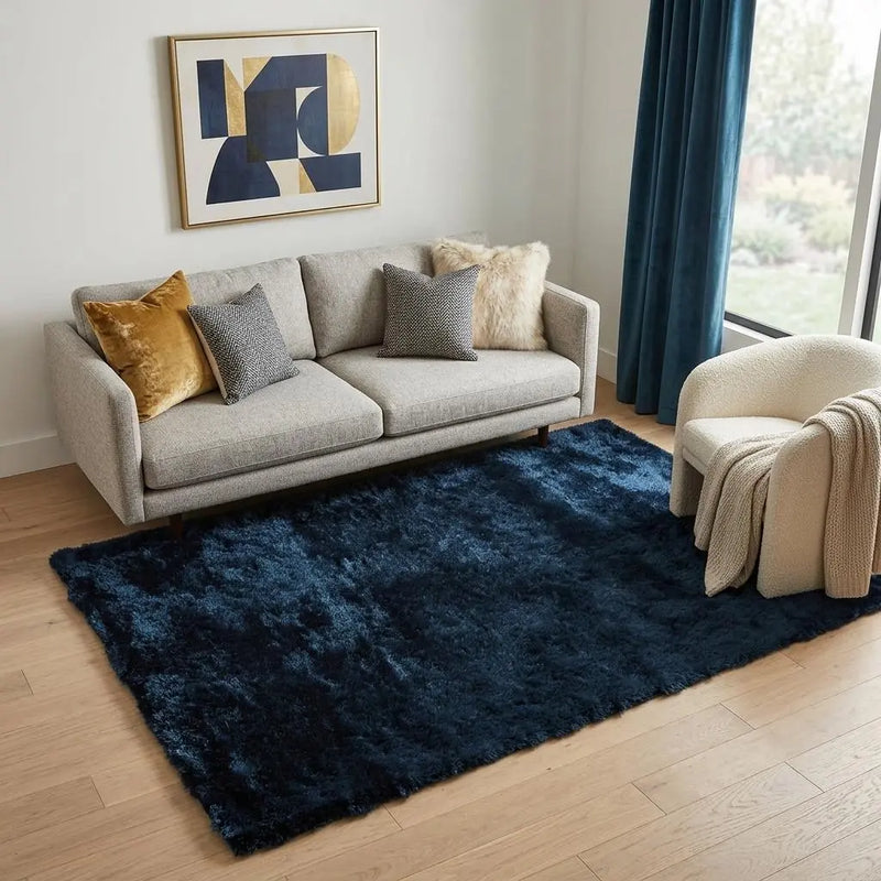 5' X 8' Green And Blue Shag Hand Tufted Area Rug Homeroots Home Decor