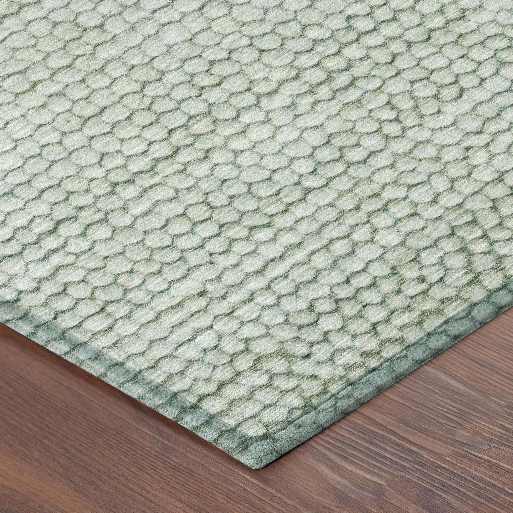 5' X 8' Green And Blue Striped Washable Indoor Outdoor Area Rug Homeroots Outdoor