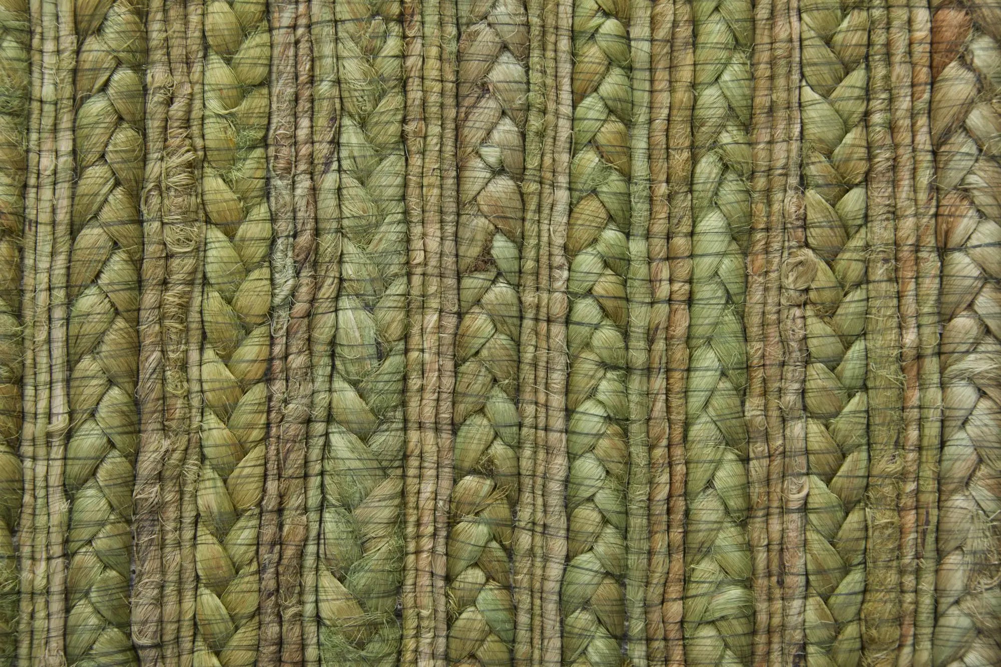 5' X 8' Green And Brown Jute Hand Woven Area Rug With Fringe Homeroots Home Decor