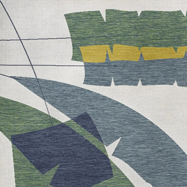 5' X 8' Green And Cream Abstract Indoor Outdoor Area Rug Homeroots Outdoor