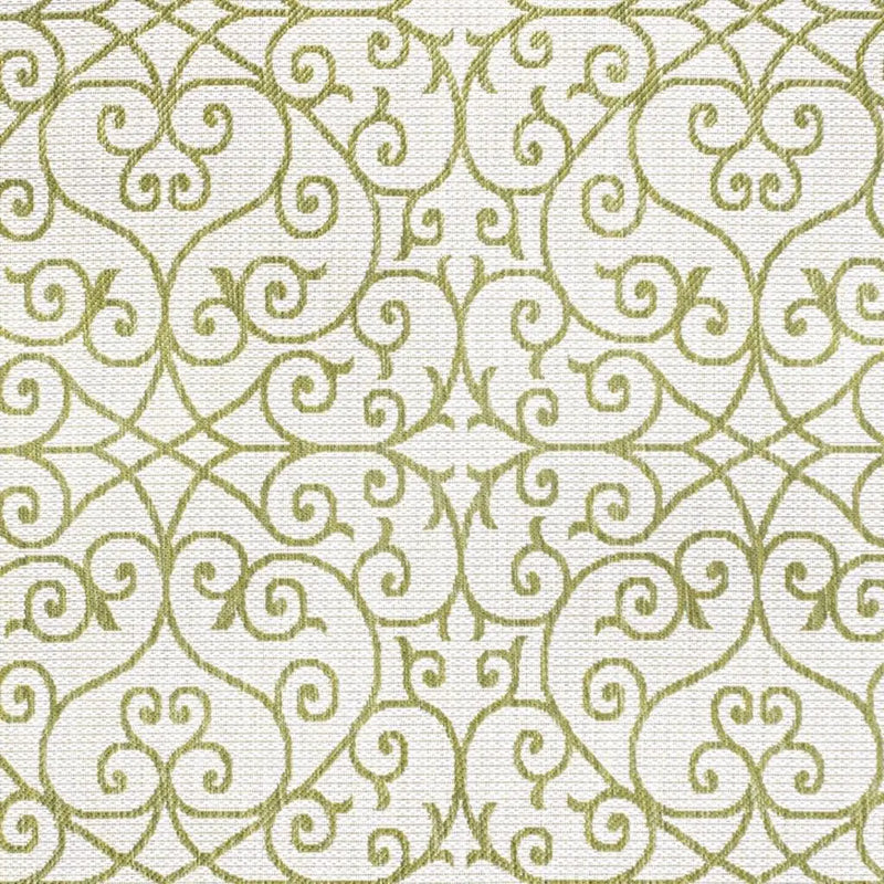 5' X 8' Green And Cream Geometric Indoor Outdoor Area Rug Homeroots Outdoor
