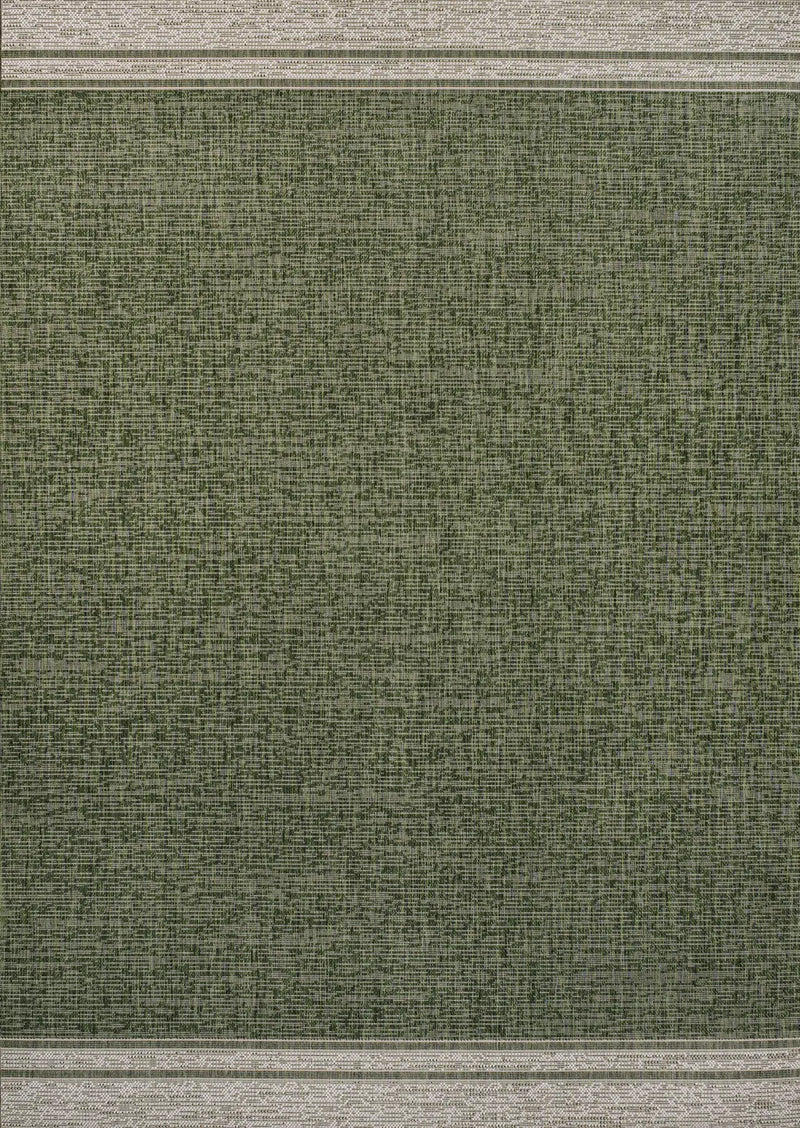 5' X 8' Green And Cream Indoor Outdoor Area Rug Homeroots Outdoor