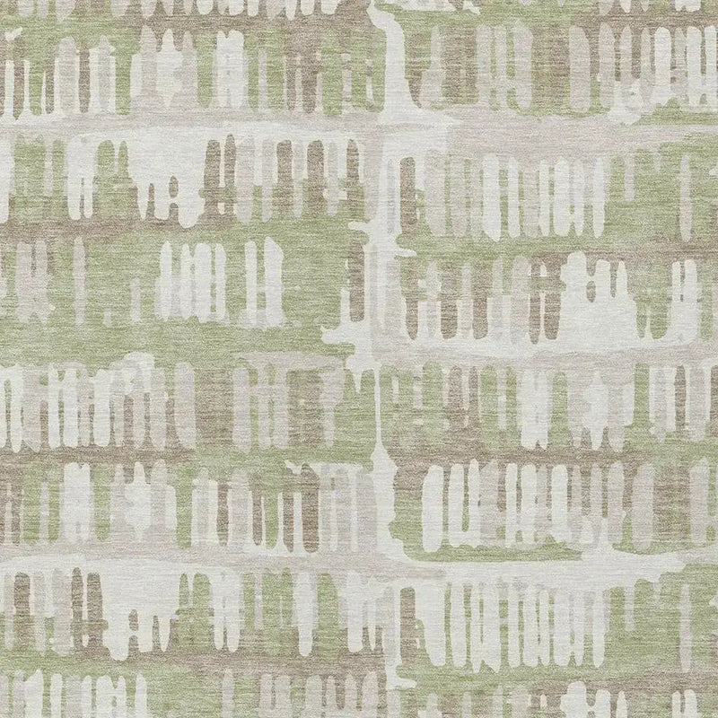 5' X 8' Green And Denim Blue Abstract Washable Indoor Outdoor Area Rug Homeroots Outdoor