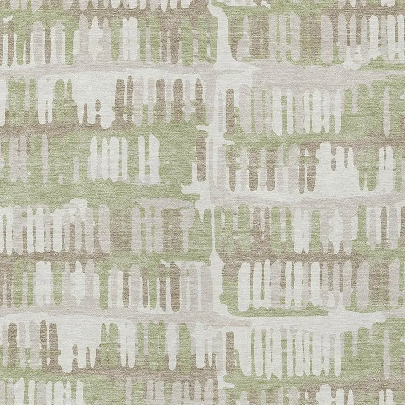 5' X 8' Green And Denim Blue Abstract Washable Indoor Outdoor Area Rug Homeroots Outdoor