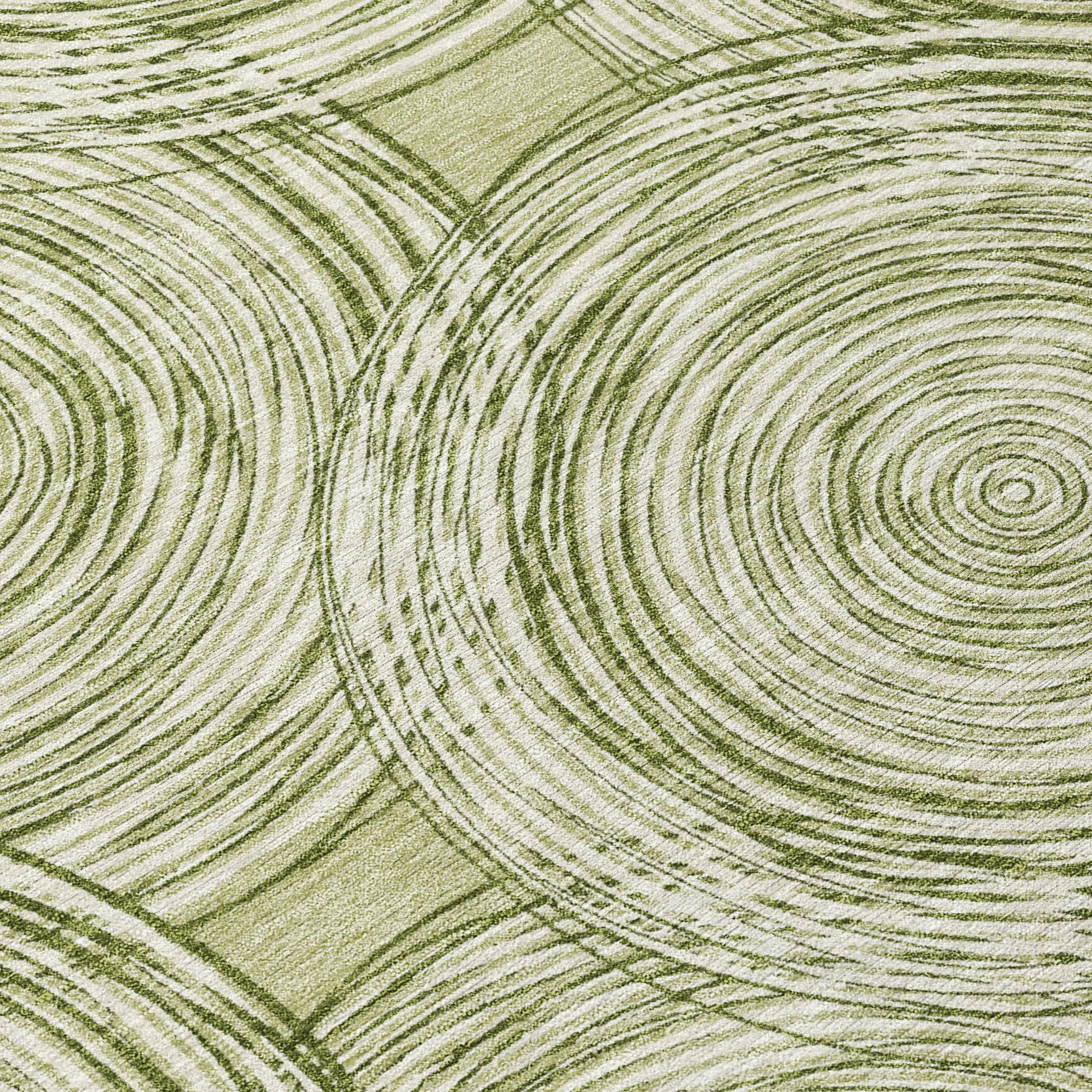 5' X 8' Green And Fern Green Geometric Washable Indoor Outdoor Area Rug Homeroots Outdoor