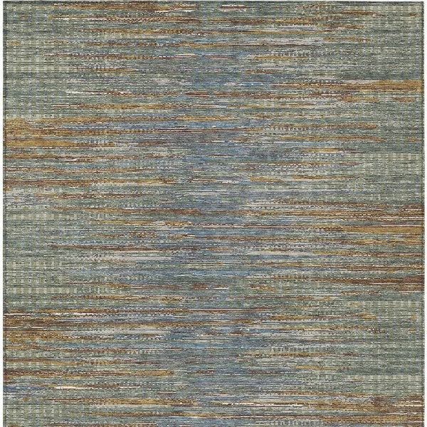 5' X 8' Green And Gray Abstract Washable Indoor Outdoor Area Rug Homeroots Outdoor