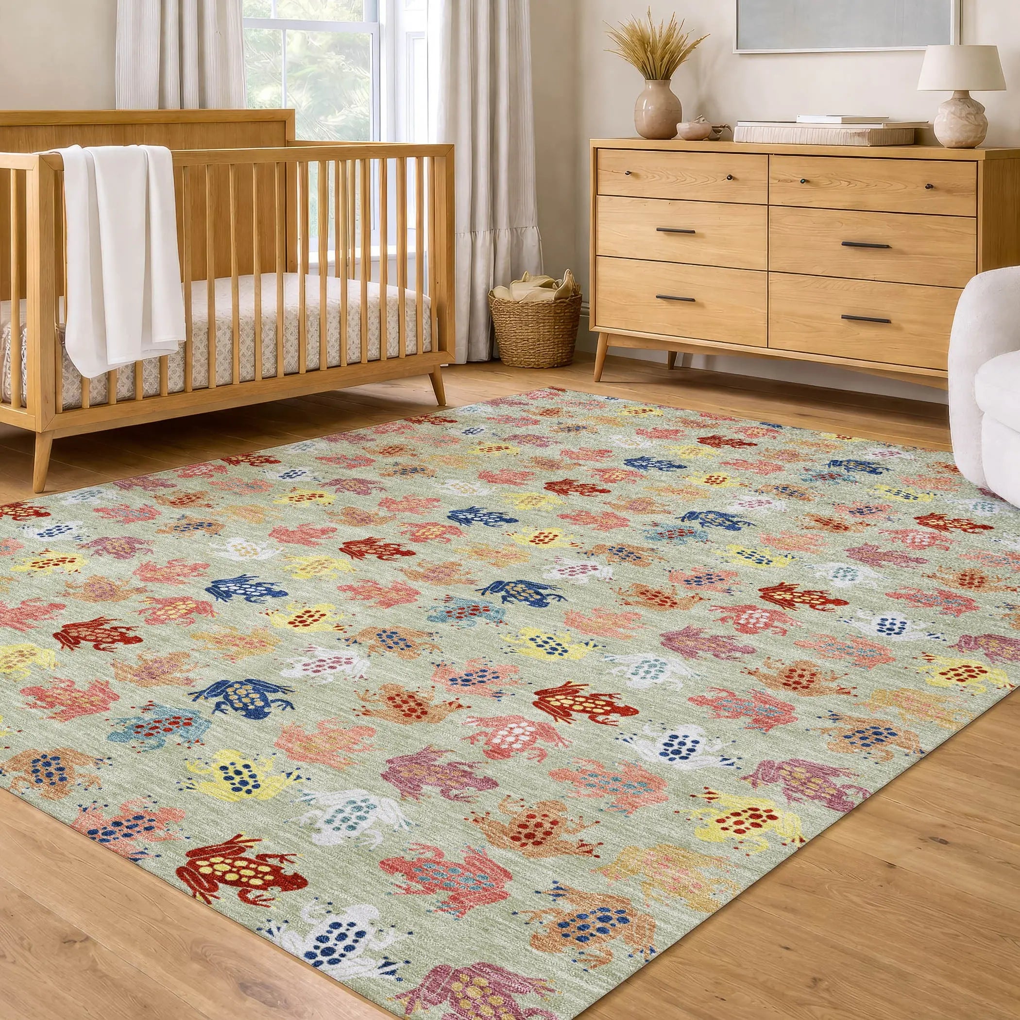 5' X 8' Green And Khaki Geometric Washable Indoor Outdoor Area Rug Homeroots Outdoor