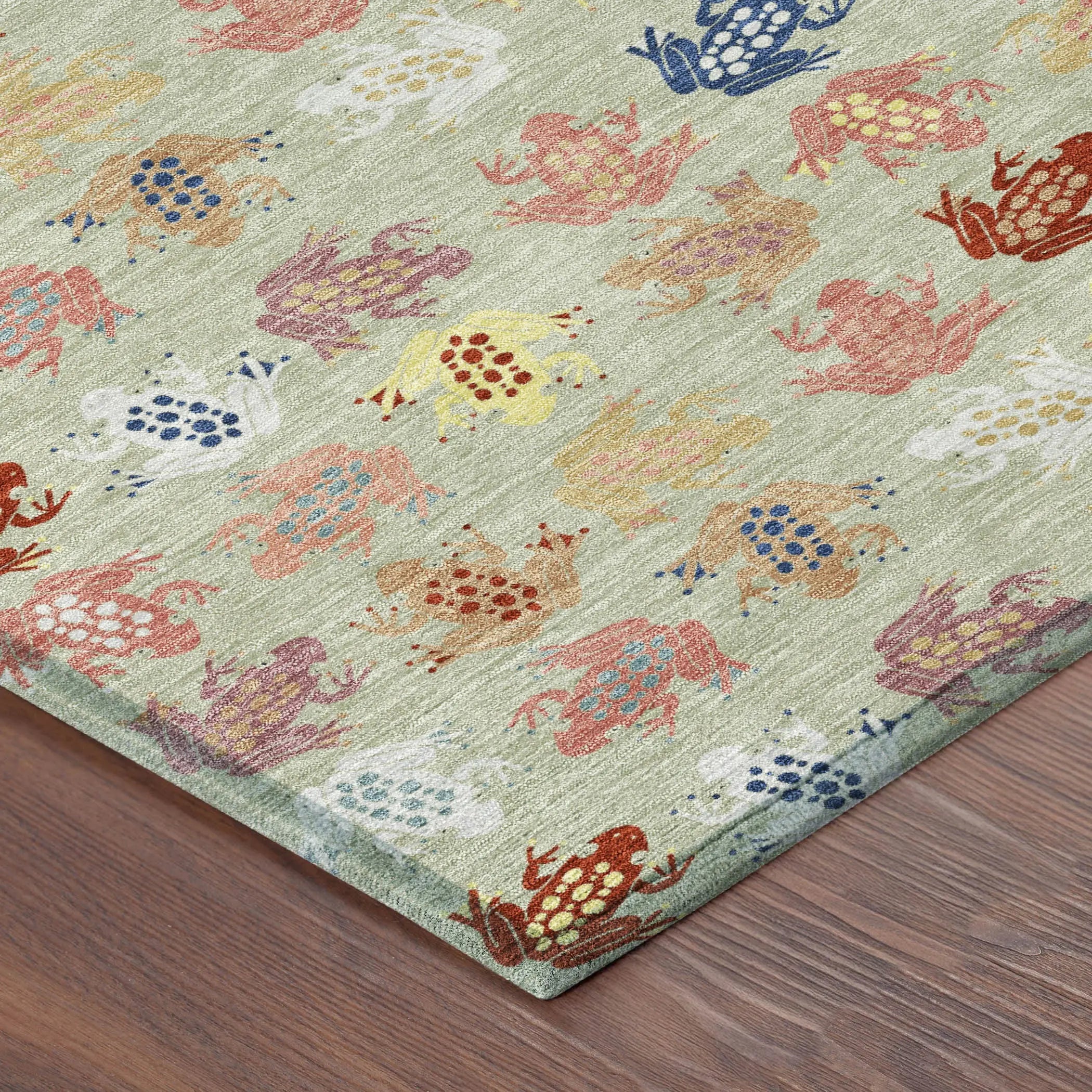 5' X 8' Green And Khaki Geometric Washable Indoor Outdoor Area Rug Homeroots Outdoor
