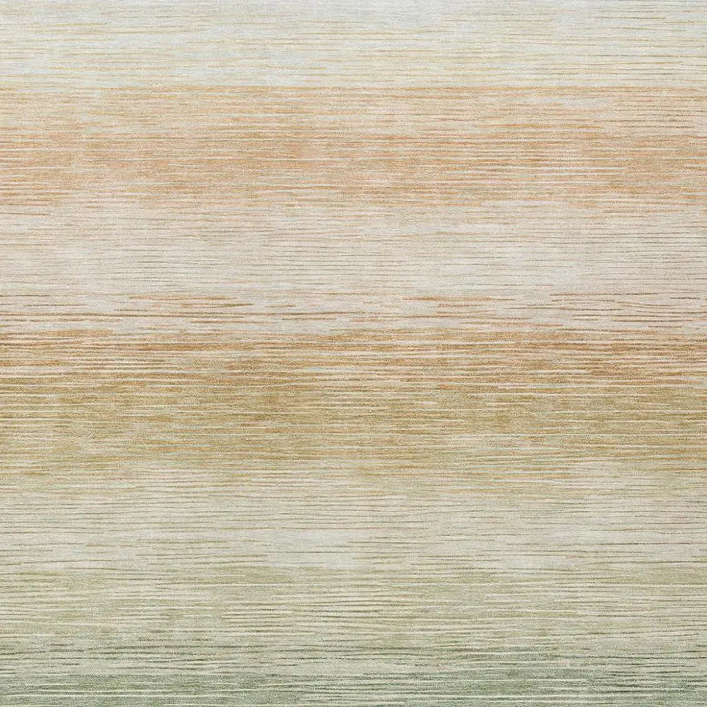 5' X 8' Green And Linen Striped Washable Indoor Outdoor Area Rug Homeroots Outdoor