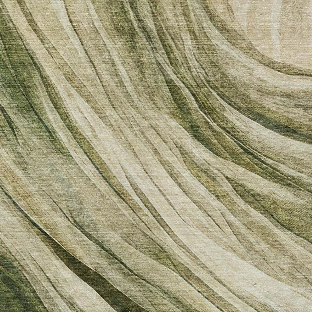 5' X 8' Green And Sage Abstract Washable Indoor Outdoor Area Rug Homeroots Outdoor