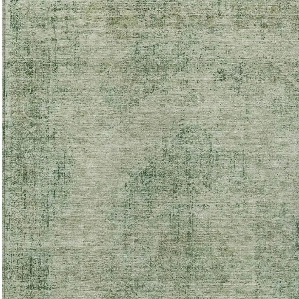 5' X 8' Green And Sage Oriental Washable Indoor Outdoor Area Rug Homeroots Outdoor