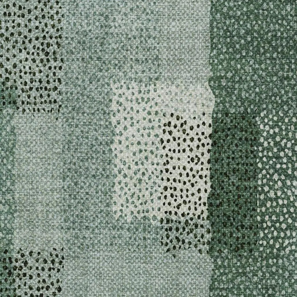 5' X 8' Green And Silver Abstract Washable Indoor Outdoor Area Rug Homeroots Outdoor
