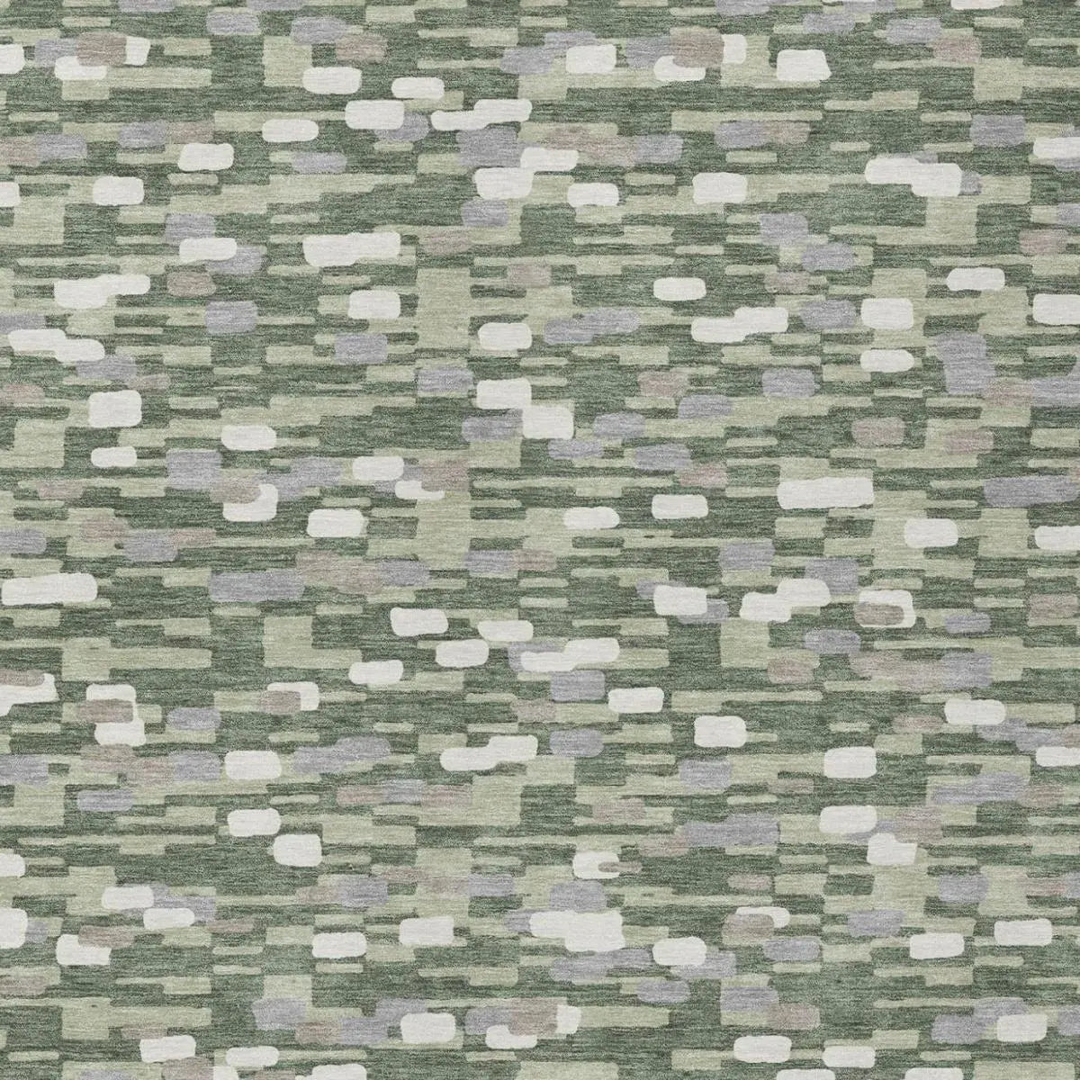 5' X 8' Green And Silver Geometric Washable Indoor Outdoor Area Rug Homeroots Outdoor
