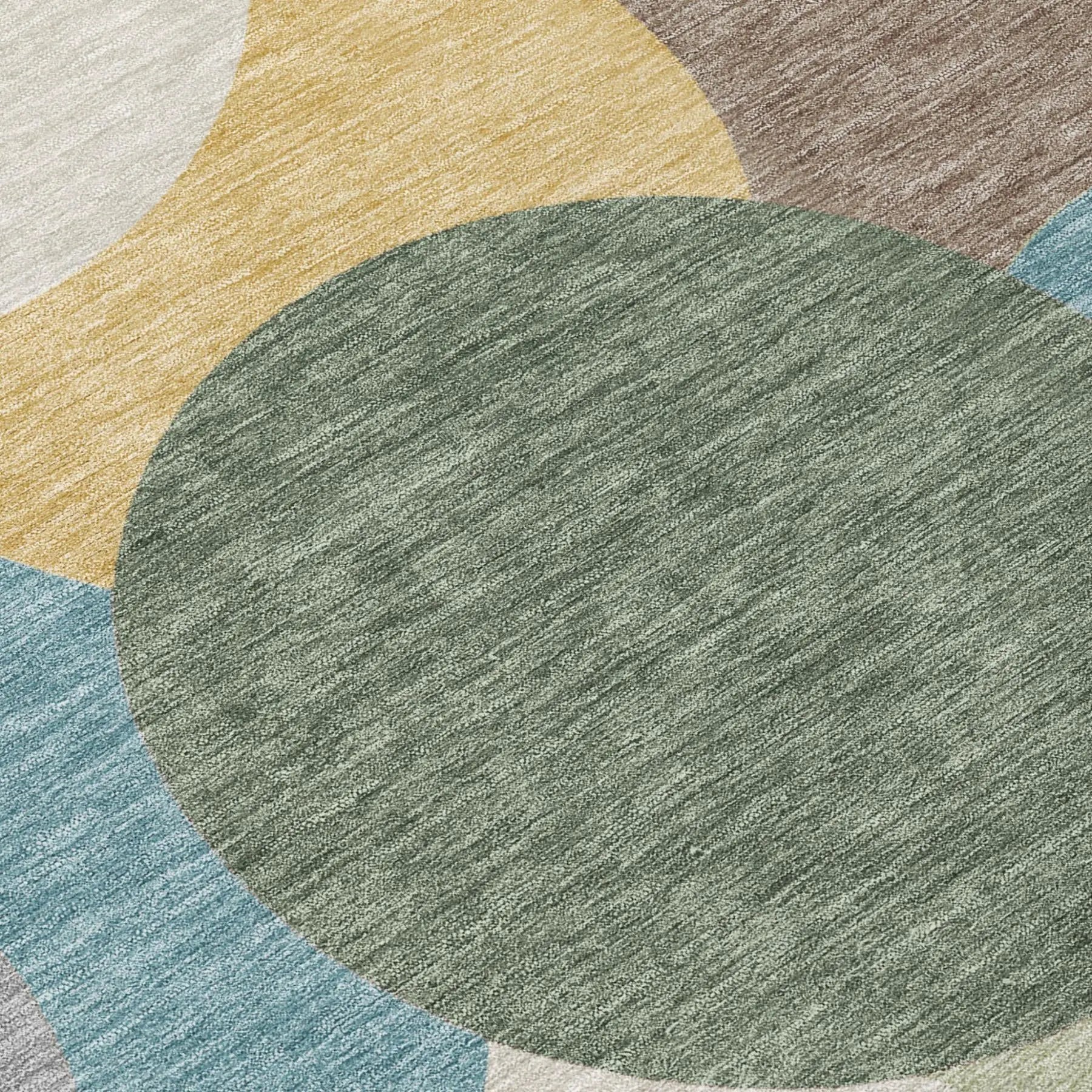 5' X 8' Green And Teal Blue Geometric Washable Indoor Outdoor Area Rug Homeroots Outdoor