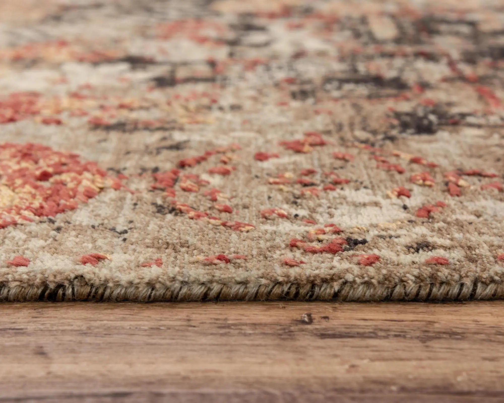 5' X 8' Green Copper And Beige New Zealand Lambs Wool Abstract Hand Carved Handmade Area Rug Homeroots Home Decor
