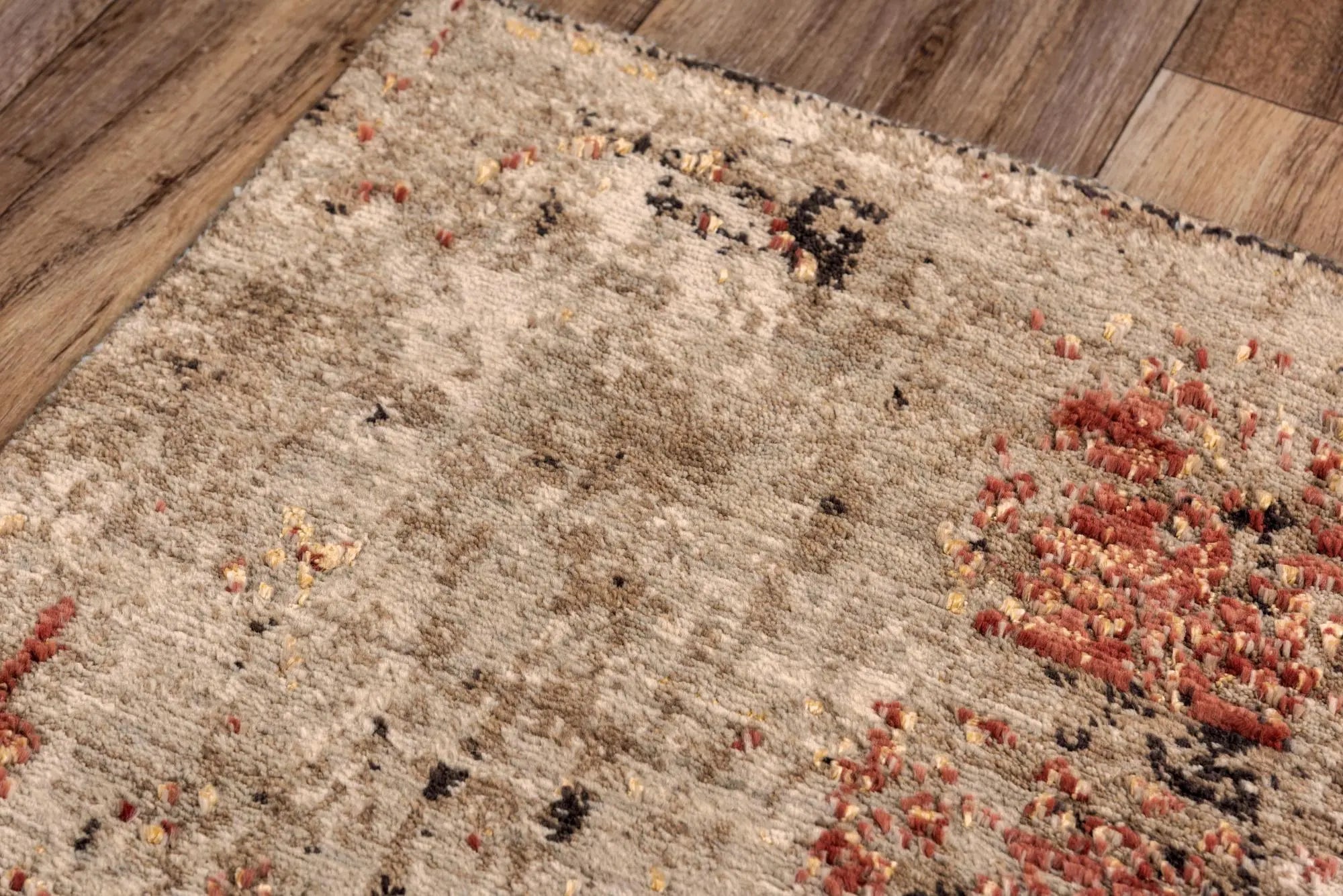 5' X 8' Green Copper And Beige New Zealand Lambs Wool Abstract Hand Carved Handmade Area Rug Homeroots Home Decor