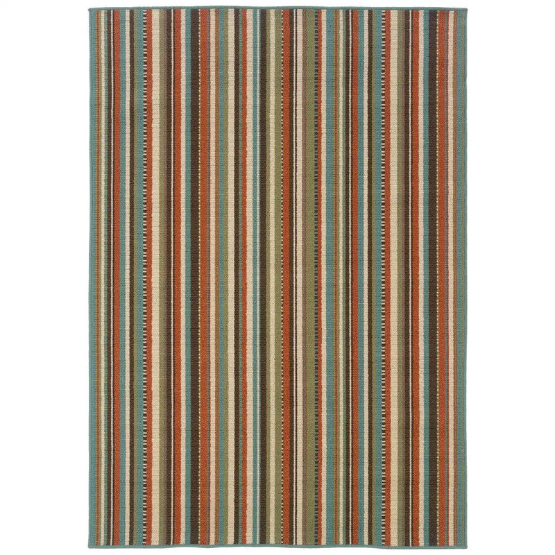5' X 8' Green Indoor Outdoor Area Rug Homeroots Outdoor