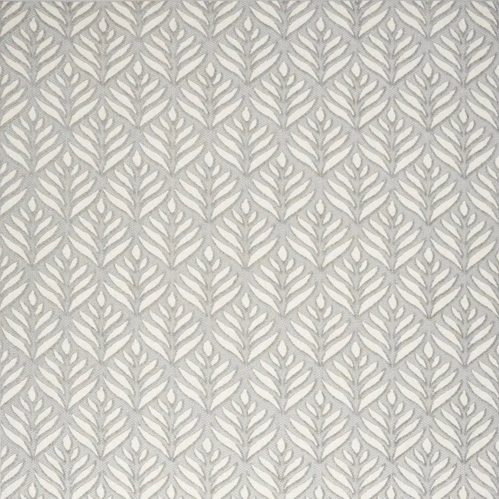 5' X 8' Grey Floral Stain Resistant Non Skid Area Rug Homeroots Outdoor