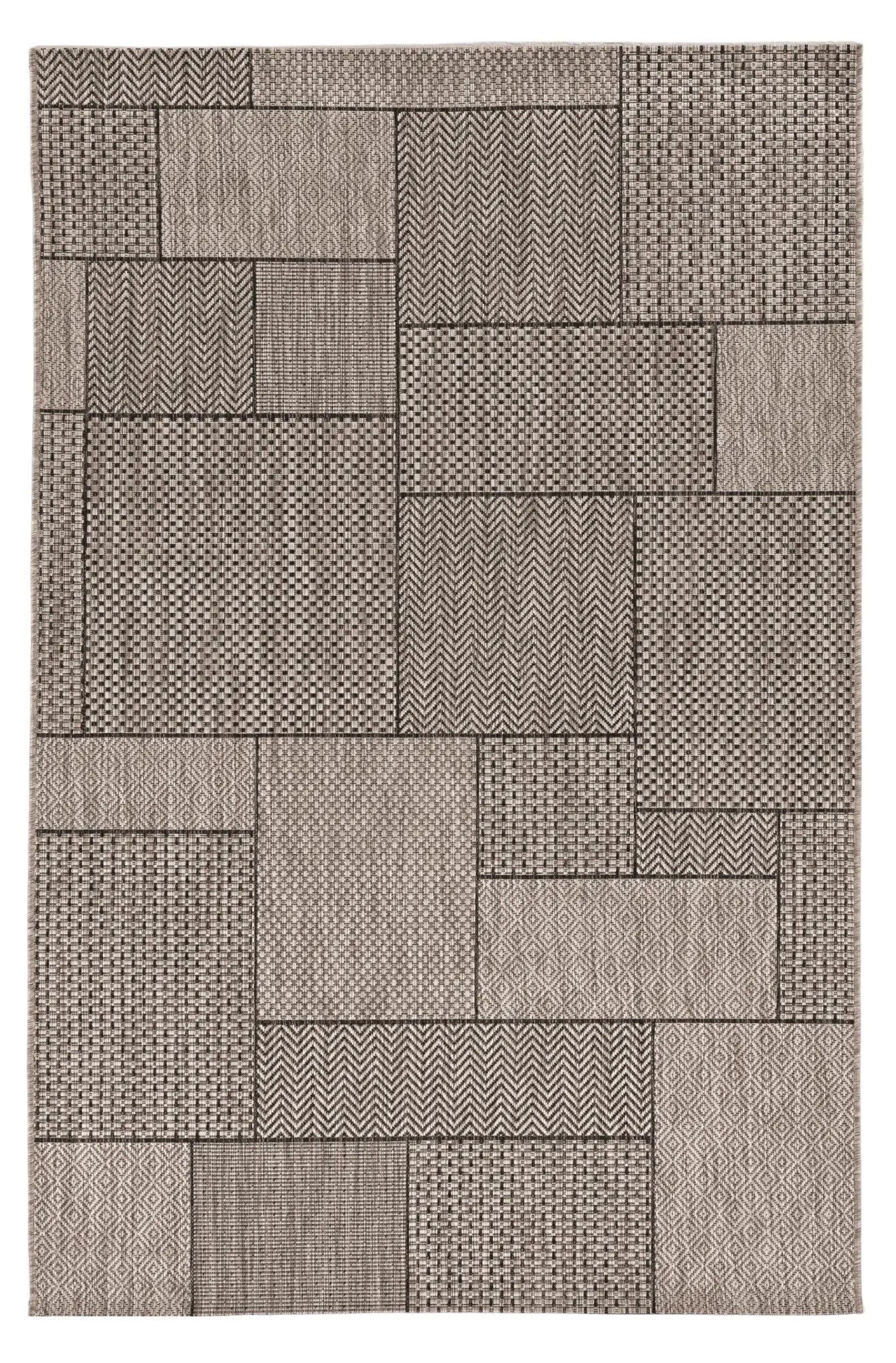 5' X 8' Grey Geometric Patterns Area Rug Homeroots Outdoor