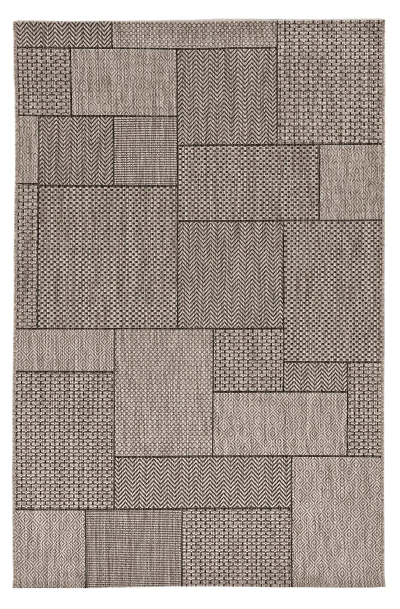 5' X 8' Grey Geometric Patterns Area Rug Homeroots Outdoor