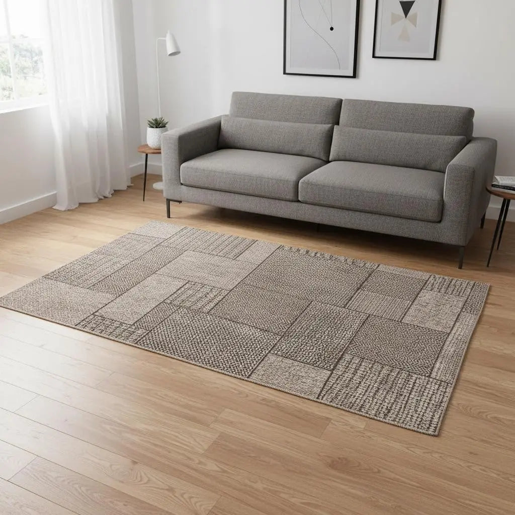 5' X 8' Grey Geometric Patterns Area Rug Homeroots Outdoor