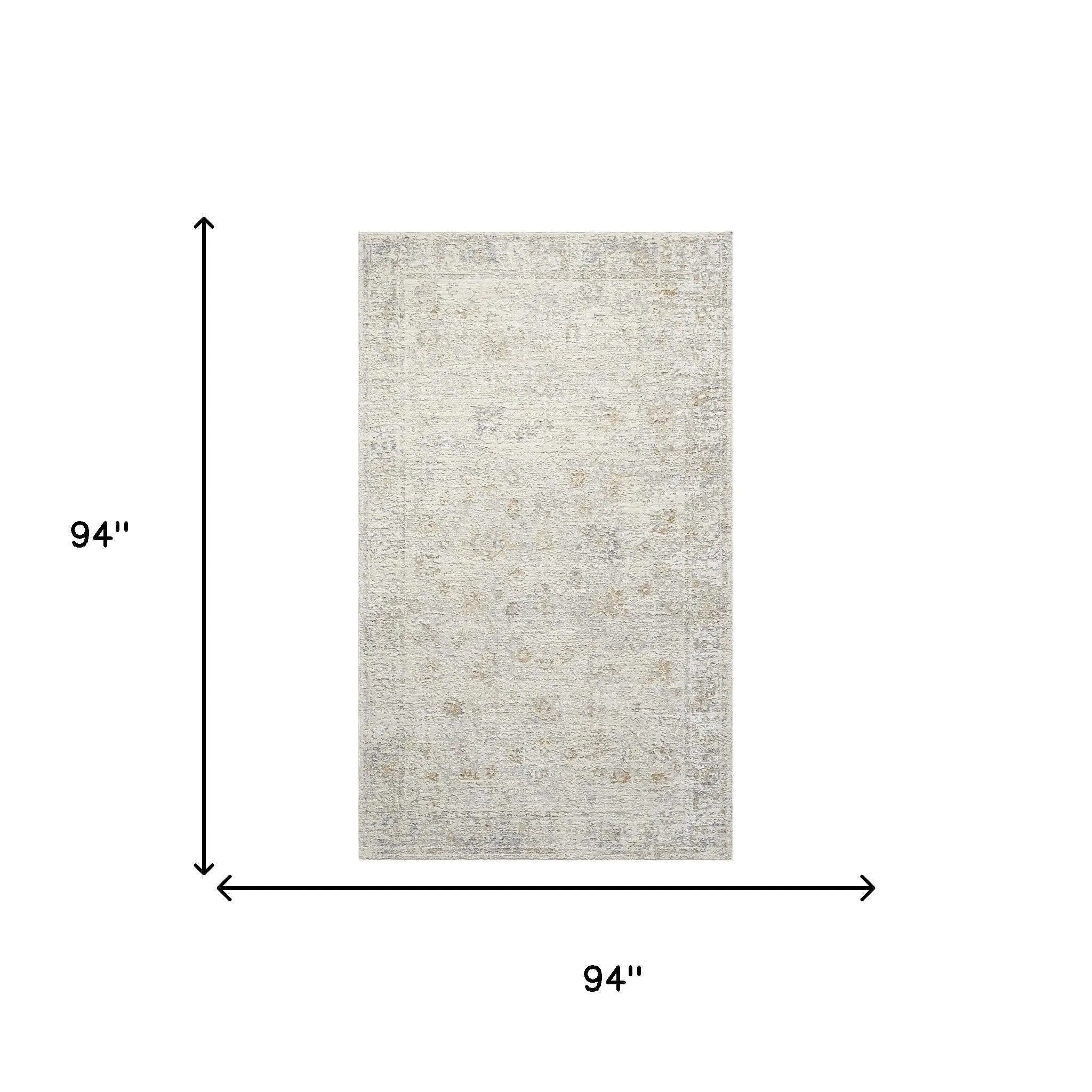 5' X 8' Ivory And Beige Abstract Area Rug Homeroots Home Decor