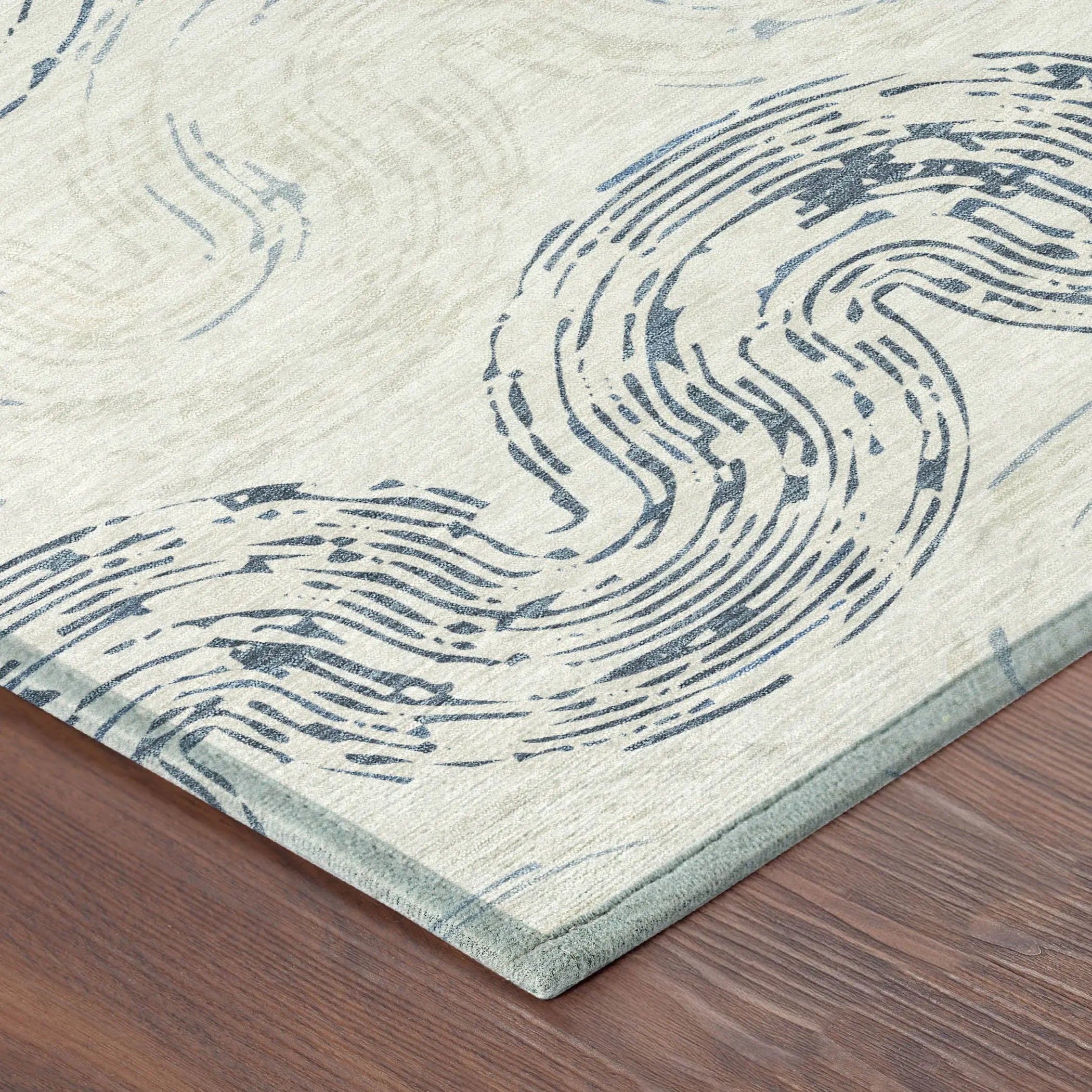 5' X 8' Ivory And Beige Abstract Washable Indoor Outdoor Area Rug Homeroots Outdoor