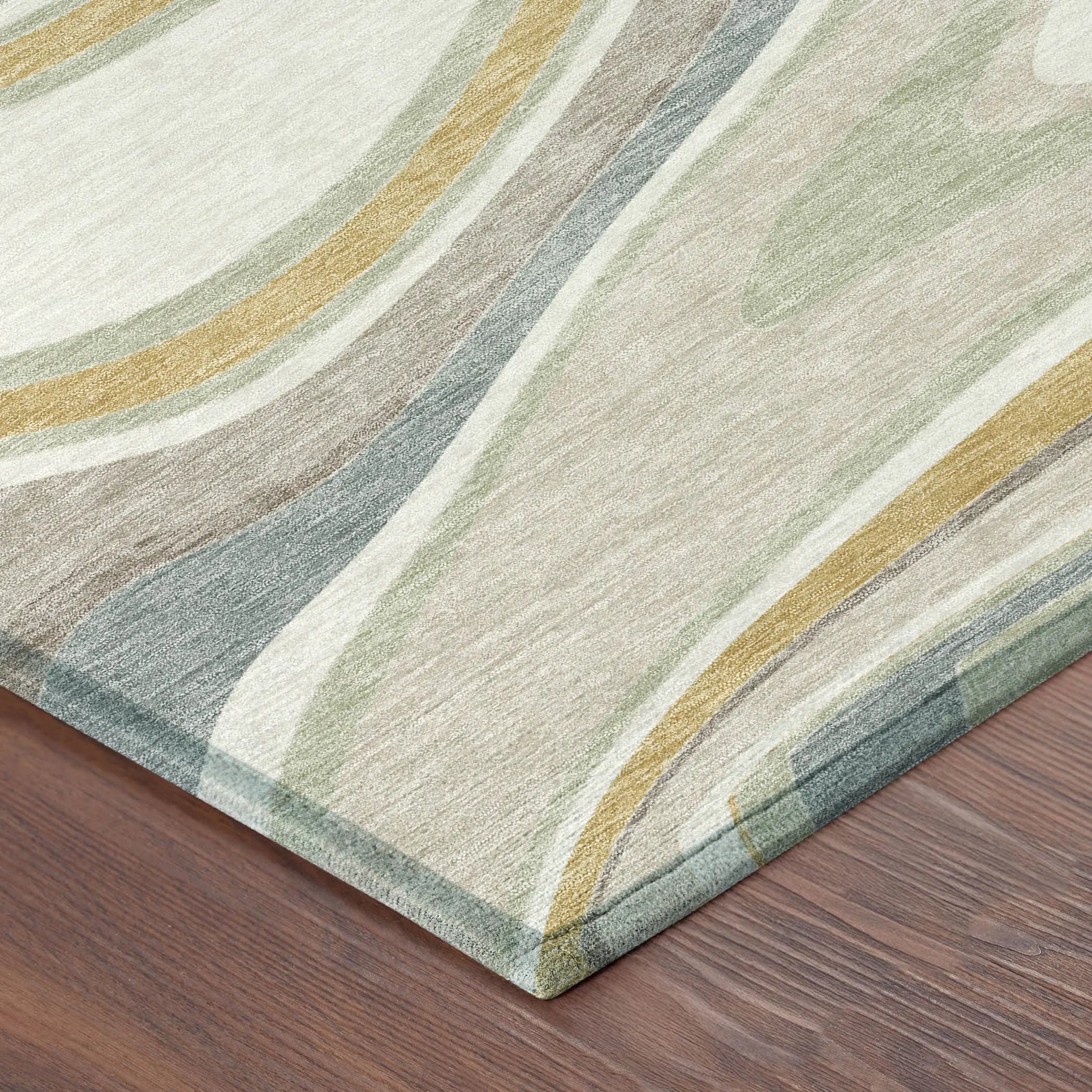 5' X 8' Ivory And Beige Abstract Washable Indoor Outdoor Area Rug Homeroots Outdoor