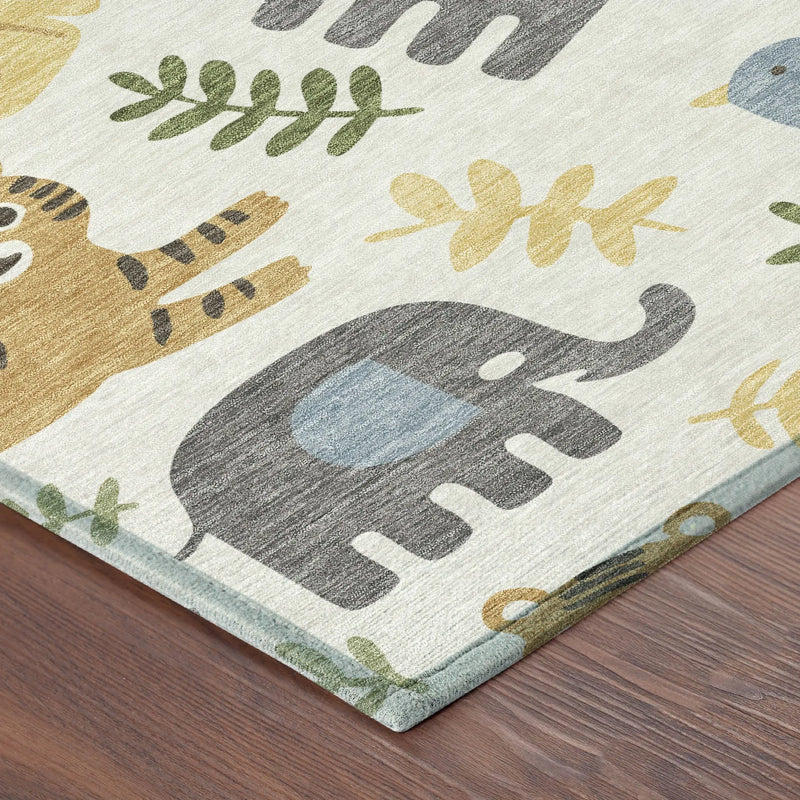 5' X 8' Ivory And Beige Abstract Washable Indoor Outdoor Area Rug Homeroots Outdoor