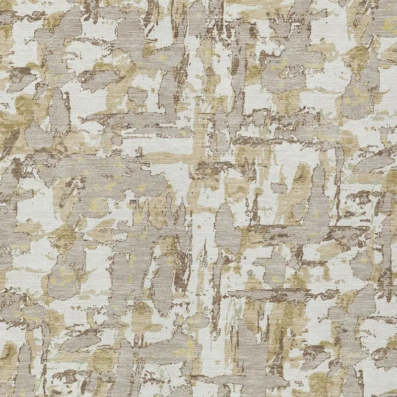 5' X 8' Ivory And Beige Abstract Washable Indoor Outdoor Area Rug Homeroots Outdoor