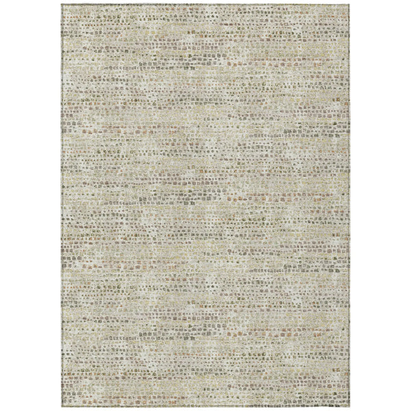 5' X 8' Ivory And Beige Abstract Washable Indoor Outdoor Area Rug Homeroots Outdoor