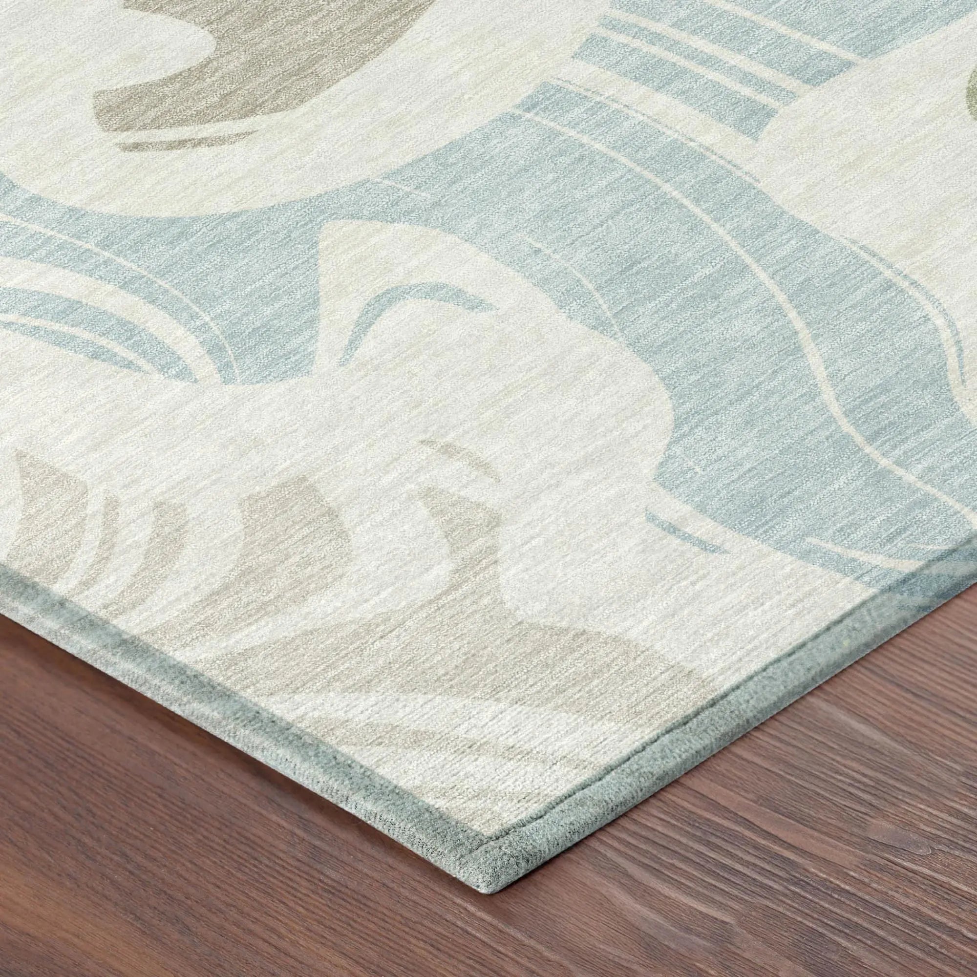 5' X 8' Ivory And Beige Abstract Washable Indoor Outdoor Area Rug Homeroots Outdoor