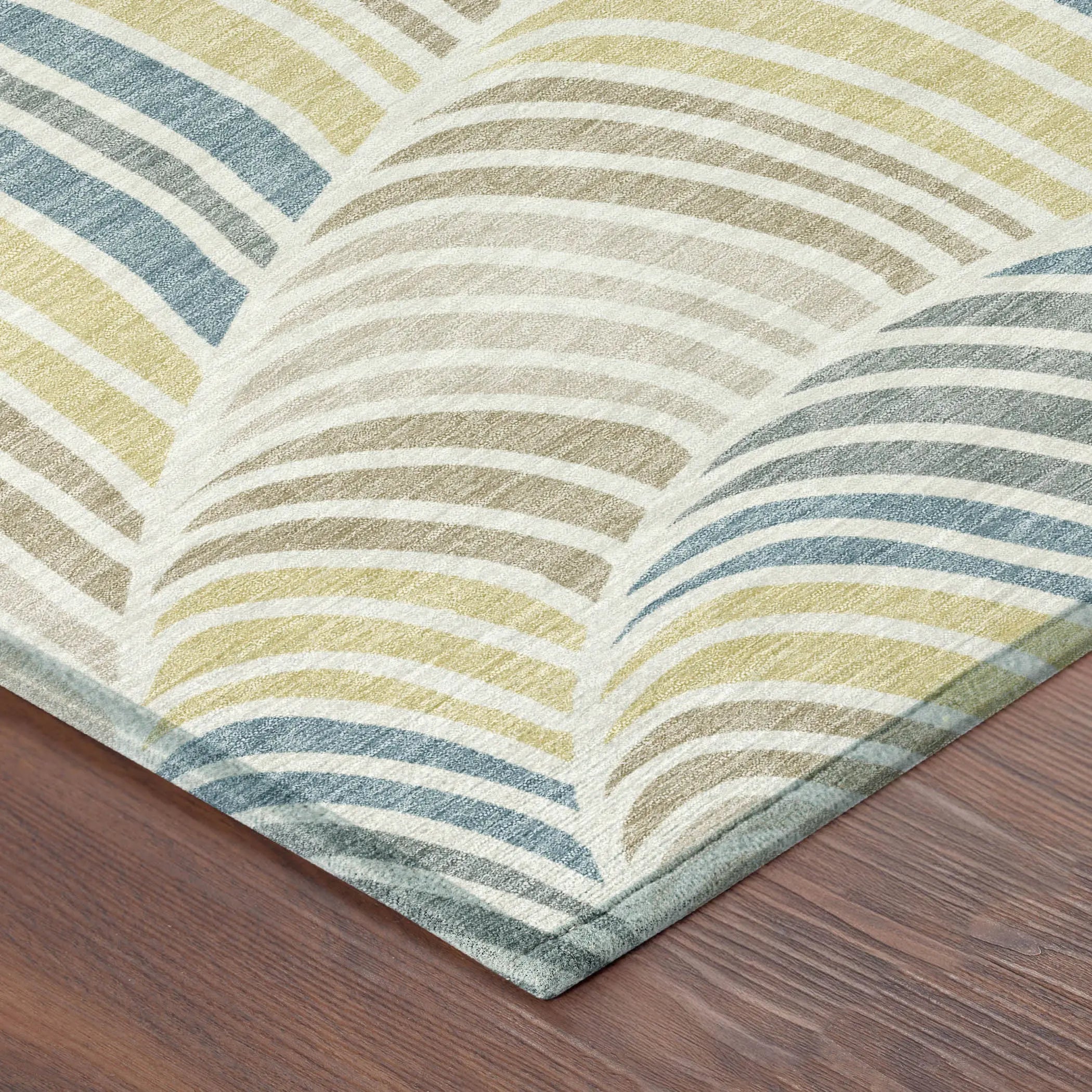5' X 8' Ivory And Beige Abstract Washable Indoor Outdoor Area Rug Homeroots Outdoor