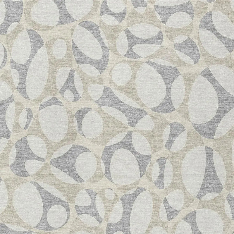 5' X 8' Ivory And Beige Abstract Washable Indoor Outdoor Area Rug Homeroots Outdoor