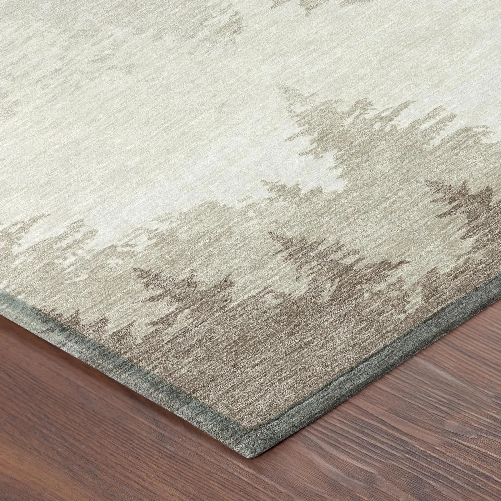 5' X 8' Ivory And Beige Floral Washable Indoor Outdoor Area Rug Homeroots Outdoor