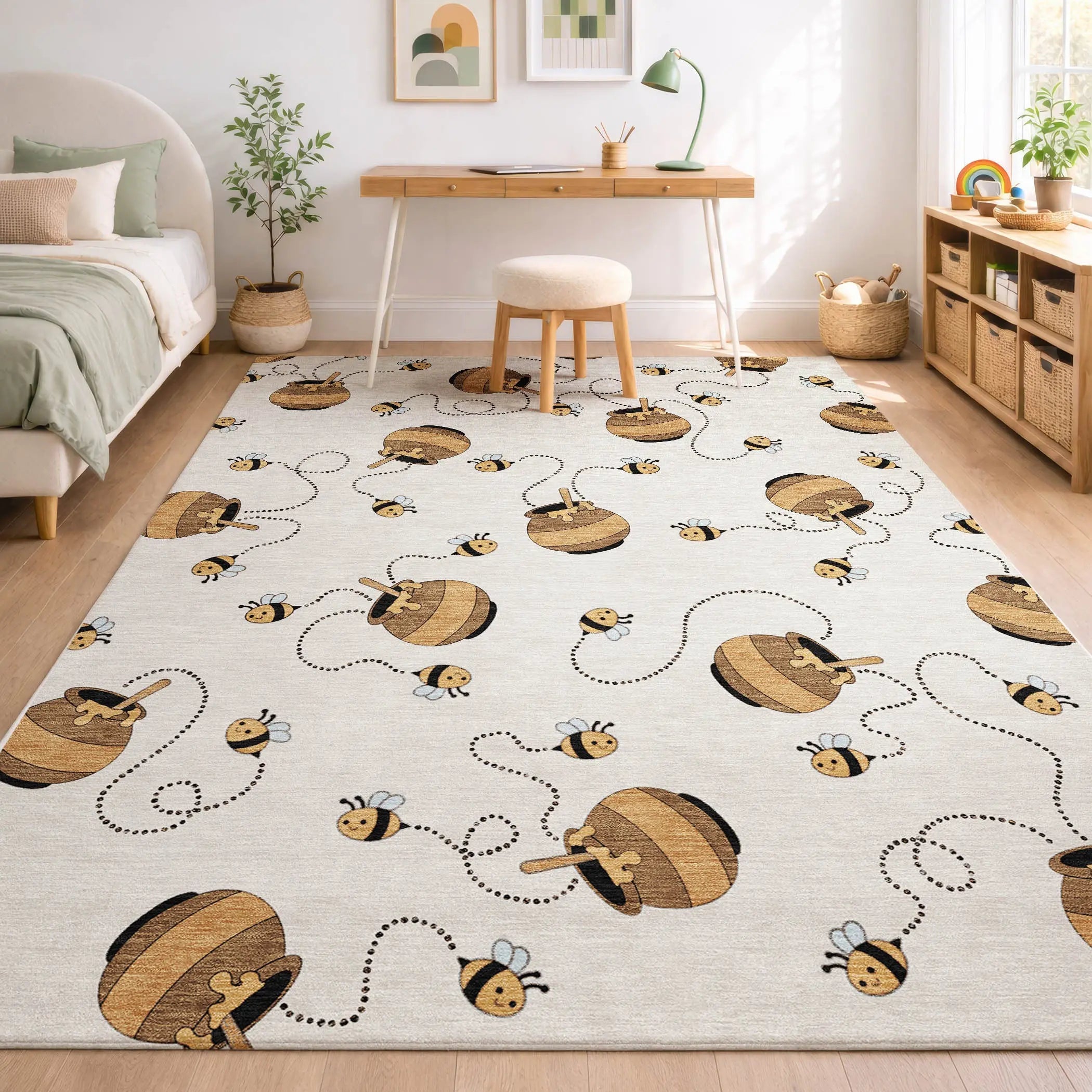 5' X 8' Ivory And Beige Geometric Washable Indoor Outdoor Area Rug Homeroots Outdoor