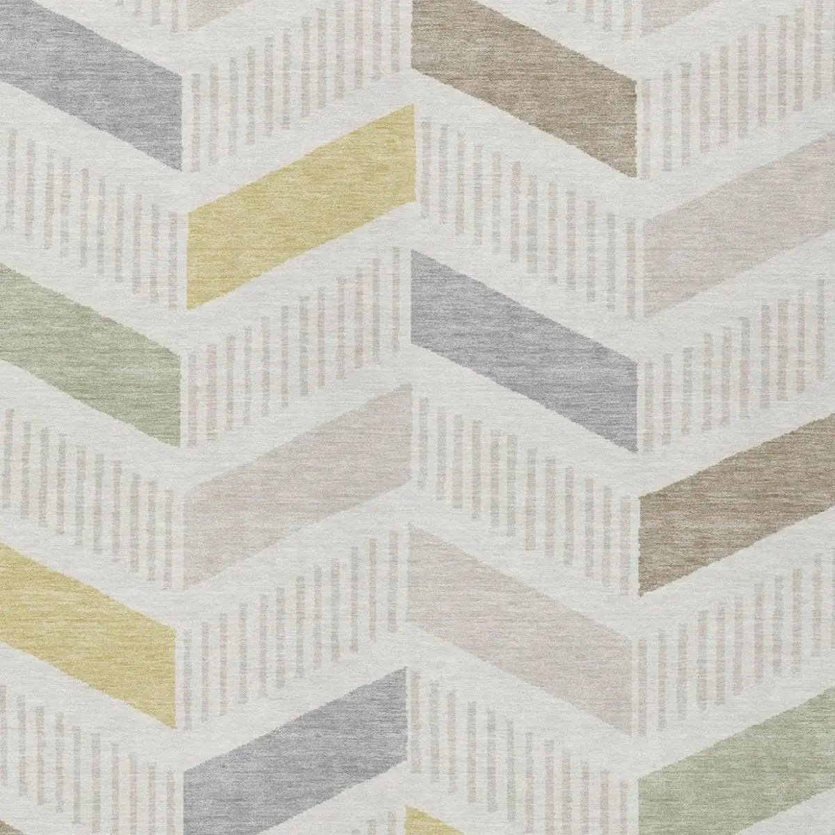 5' X 8' Ivory And Beige Geometric Washable Indoor Outdoor Area Rug Homeroots Outdoor