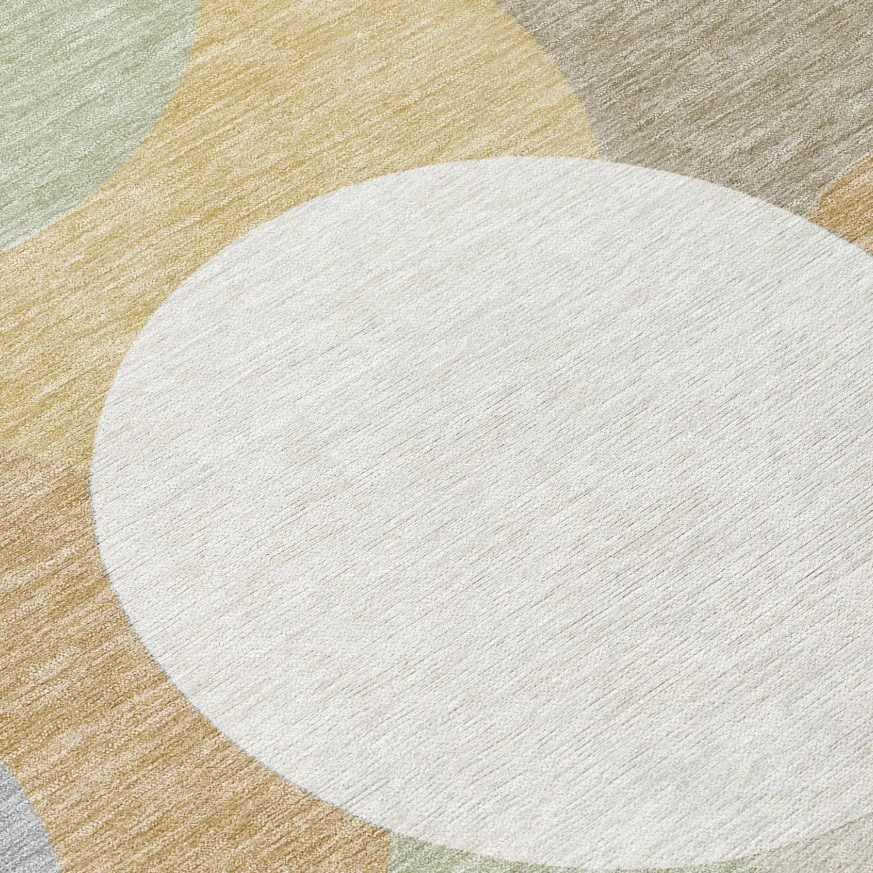5' X 8' Ivory And Beige Geometric Washable Indoor Outdoor Area Rug Homeroots Outdoor