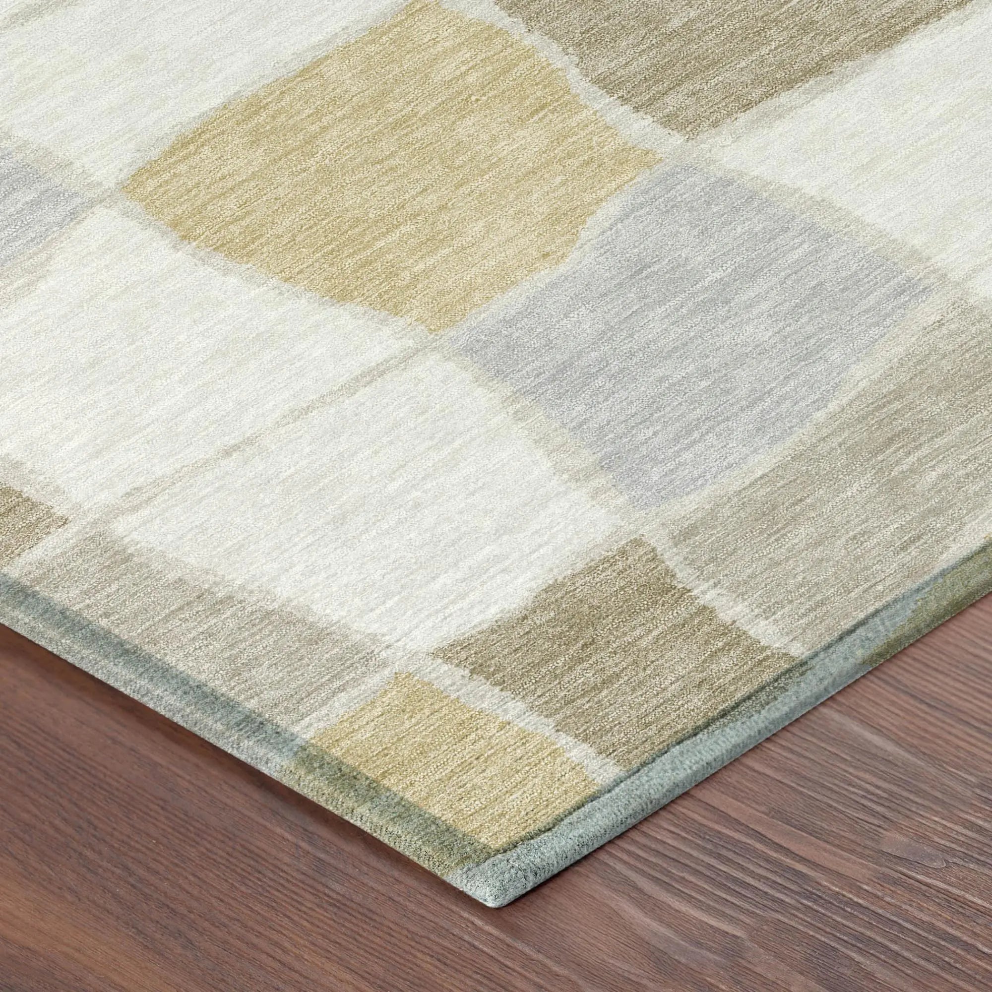 5' X 8' Ivory And Beige Geometric Washable Indoor Outdoor Area Rug Homeroots Outdoor