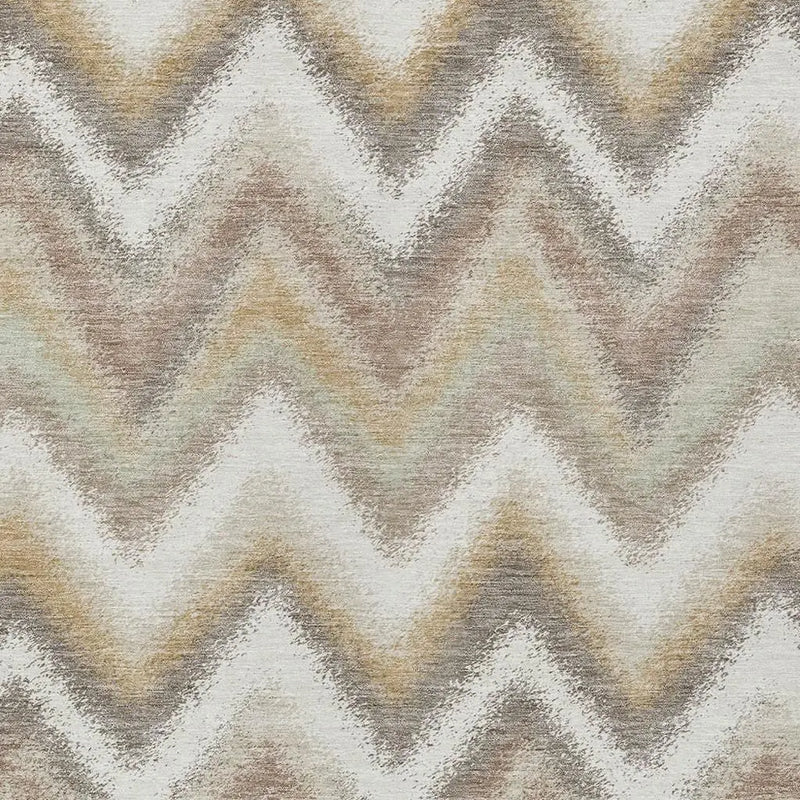5' X 8' Ivory And Beige Geometric Washable Indoor Outdoor Area Rug Homeroots Outdoor