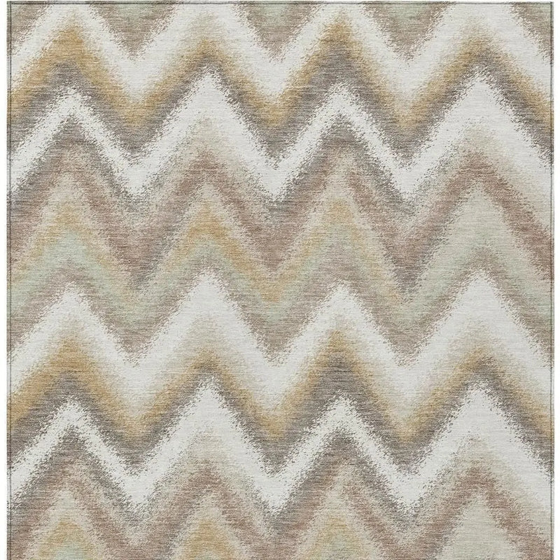 5' X 8' Ivory And Beige Geometric Washable Indoor Outdoor Area Rug Homeroots Outdoor