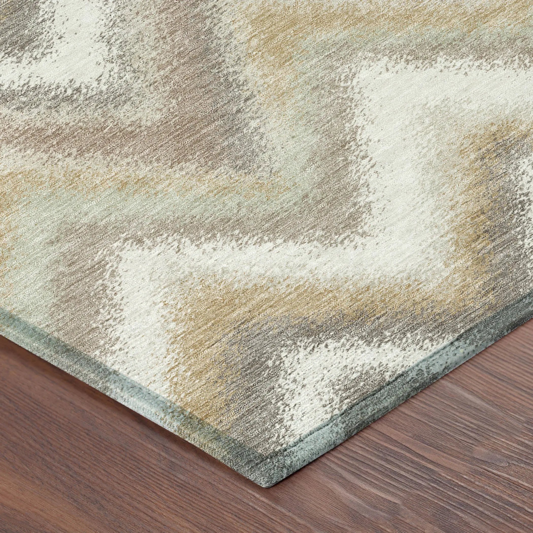 5' X 8' Ivory And Beige Geometric Washable Indoor Outdoor Area Rug Homeroots Outdoor