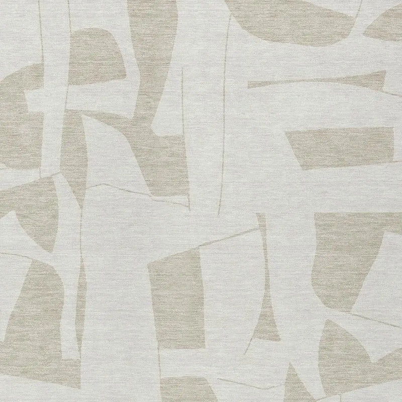 5' X 8' Ivory And Beige Geometric Washable Indoor Outdoor Area Rug Homeroots Outdoor