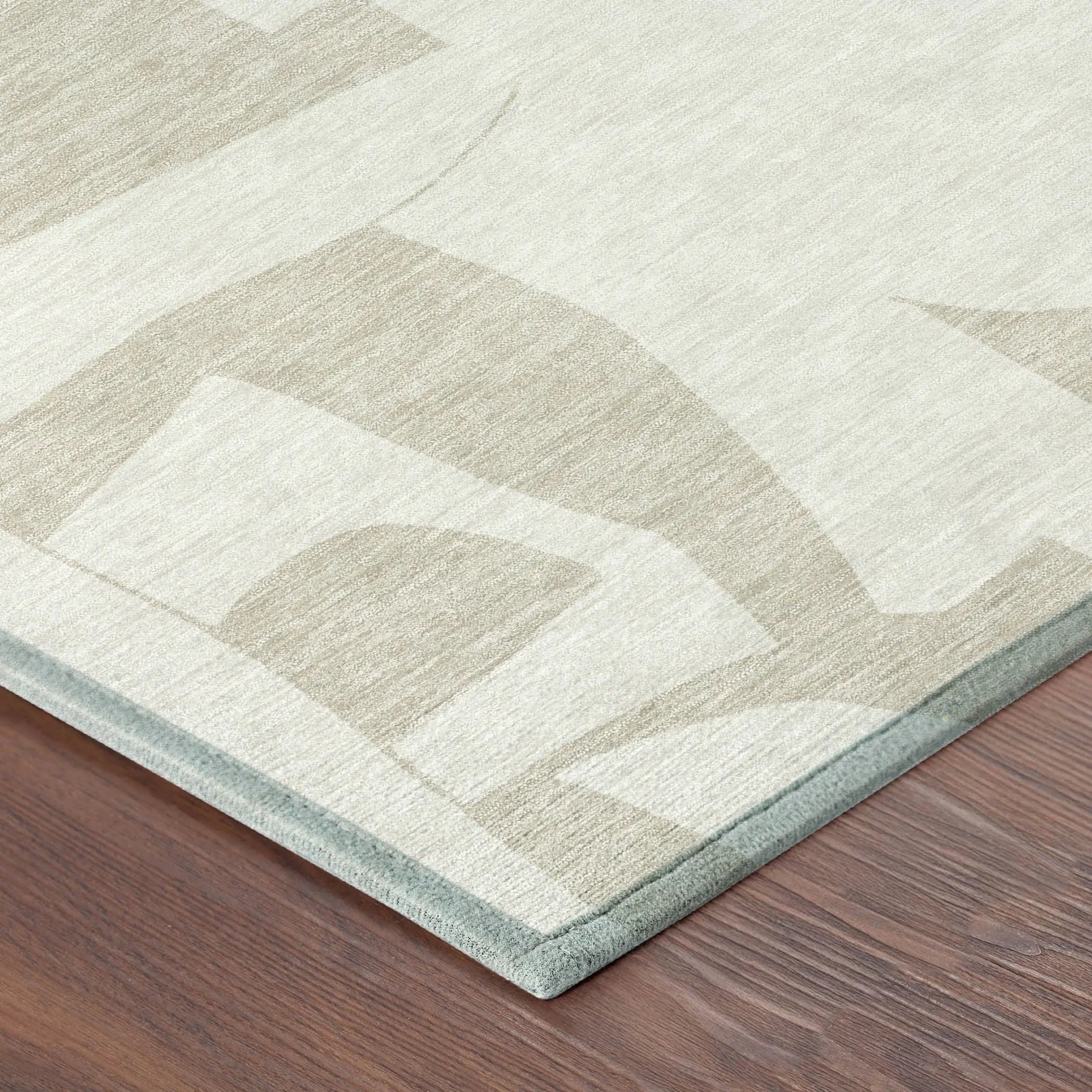 5' X 8' Ivory And Beige Geometric Washable Indoor Outdoor Area Rug Homeroots Outdoor