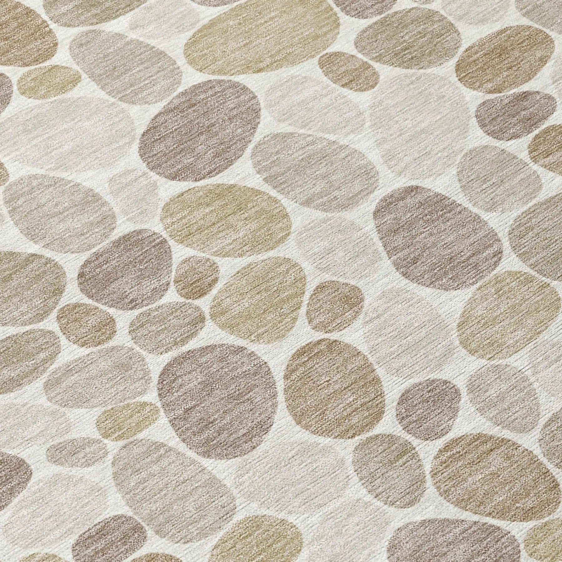 5' X 8' Ivory And Beige Geometric Washable Indoor Outdoor Area Rug Homeroots Outdoor