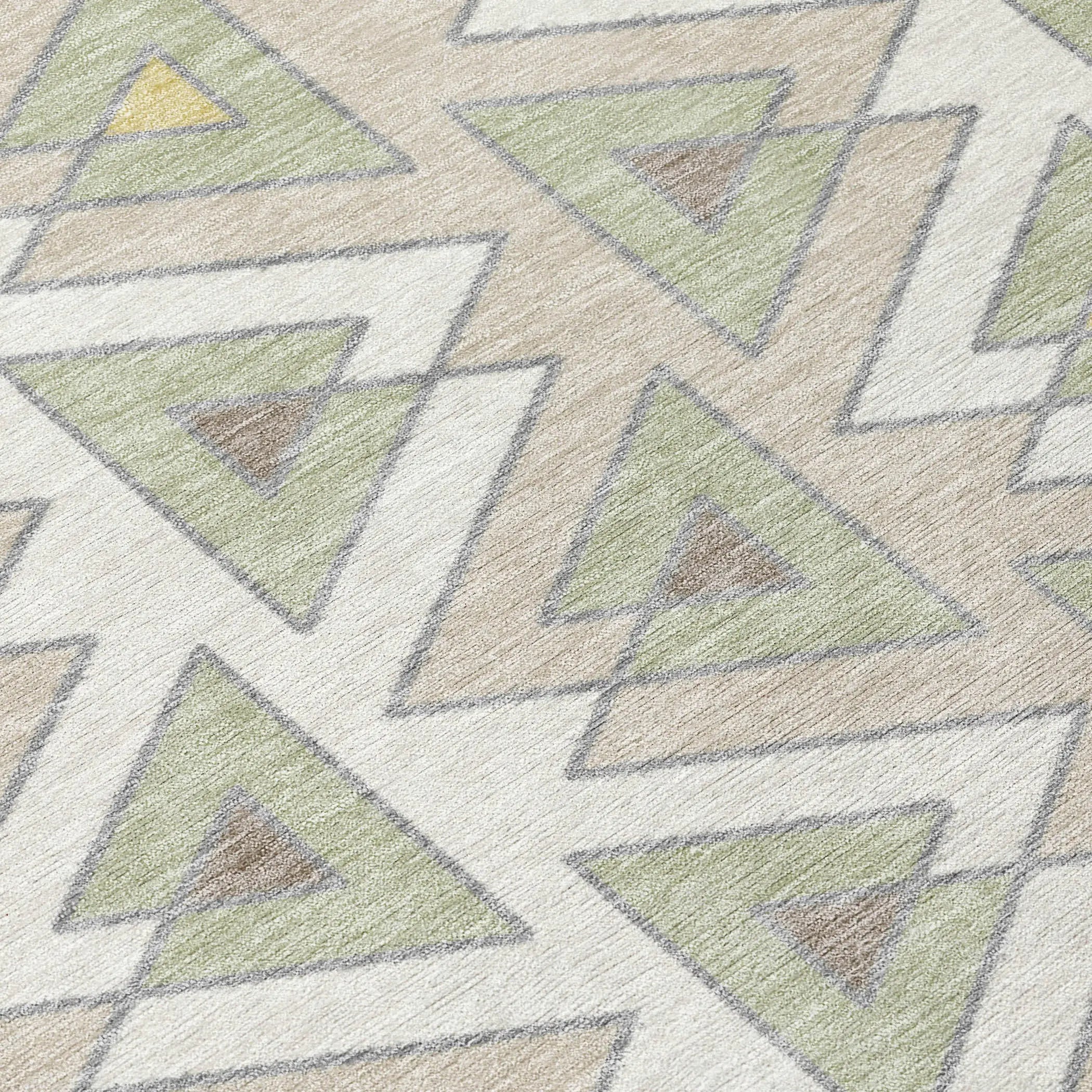 5' X 8' Ivory And Beige Geometric Washable Indoor Outdoor Area Rug Homeroots Outdoor