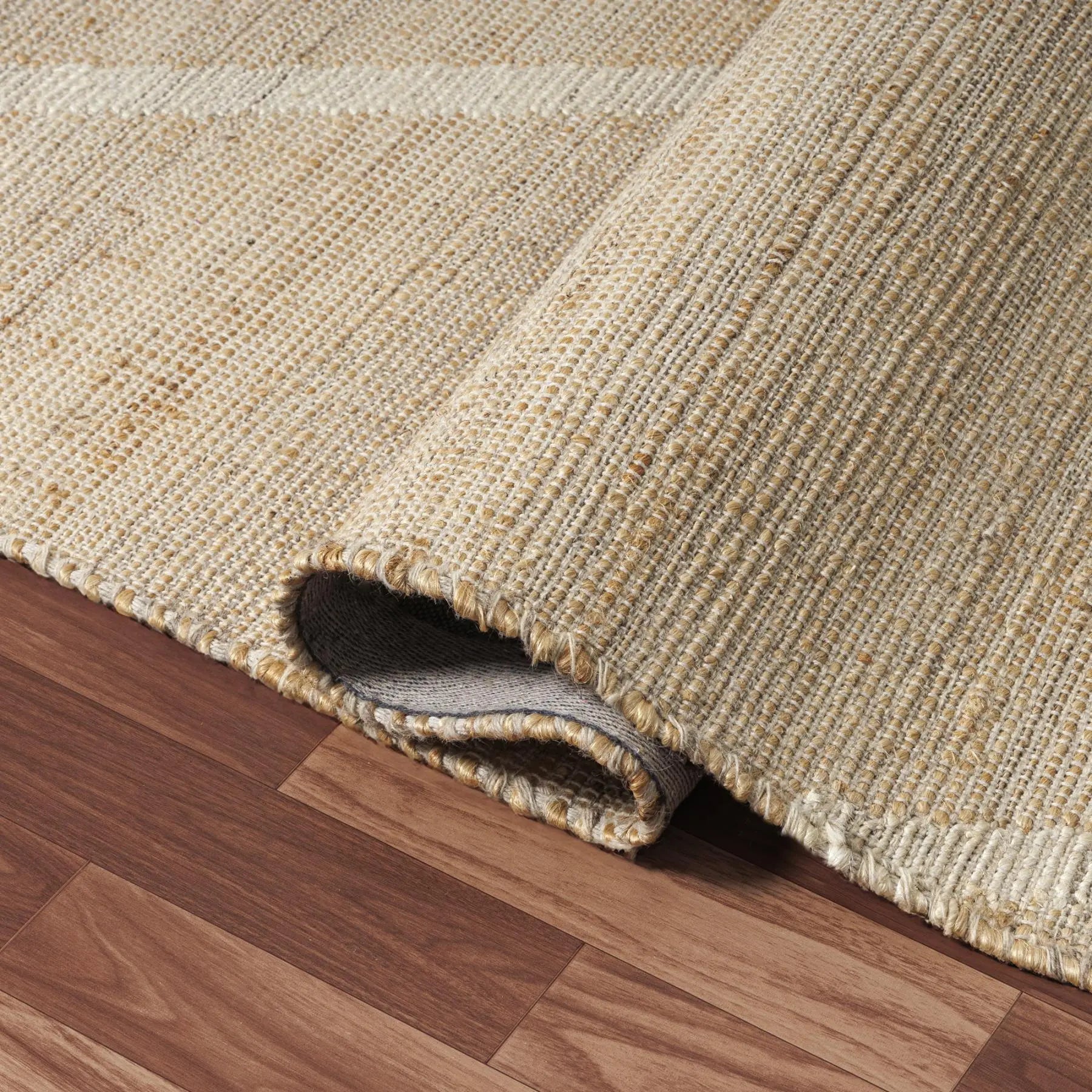 5' X 8' Ivory And Beige Jute Abstract Hand Woven Area Rug Homeroots Home Decor