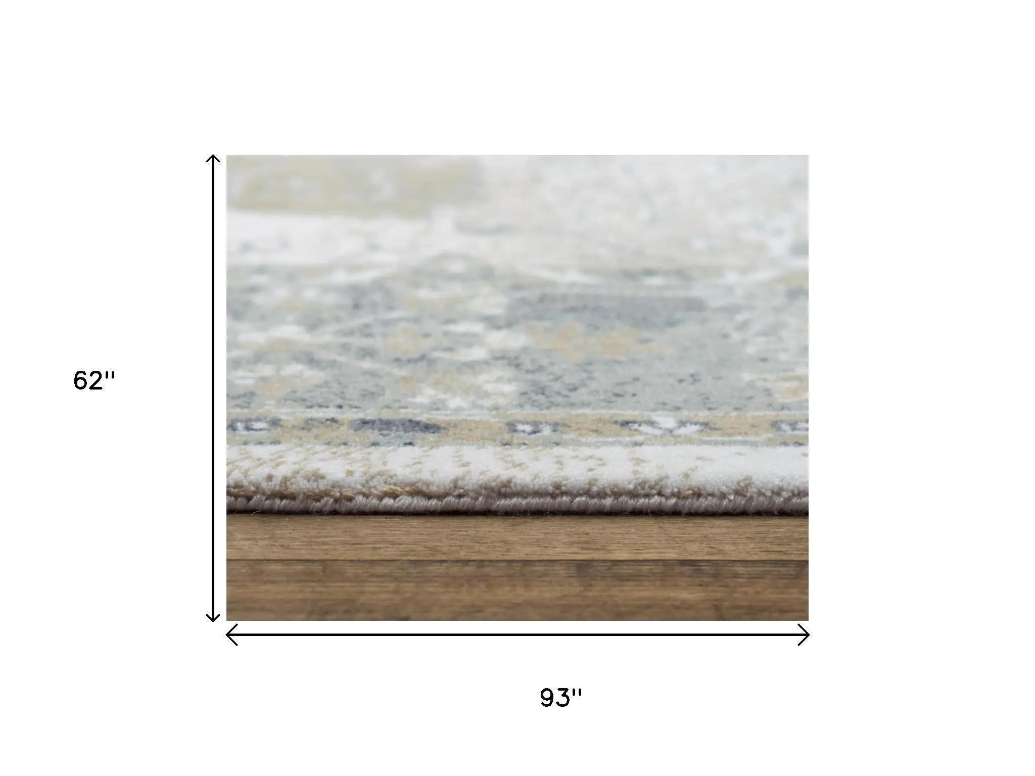 5' X 8' Ivory And Beige Oriental Hand Carved Handmade Area Rug Homeroots Home Decor