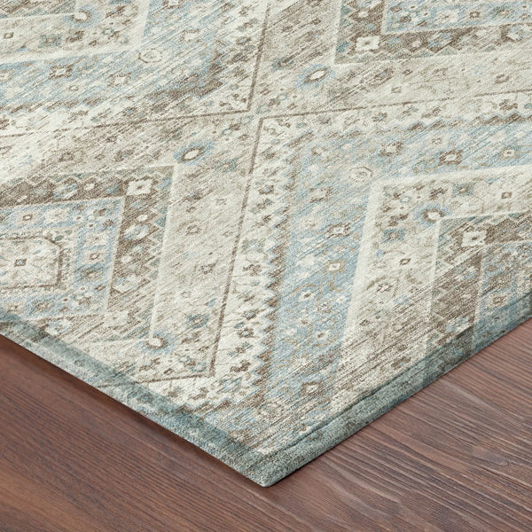 5' X 8' Ivory And Beige Tribal Washable Indoor Outdoor Area Rug Homeroots Outdoor