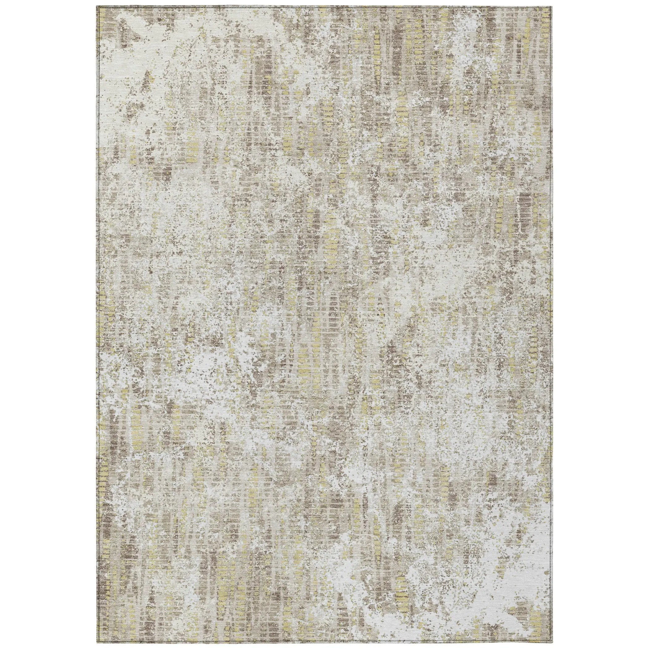 5' X 8' Ivory And Blue Abstract Washable Indoor Outdoor Area Rug Homeroots Outdoor
